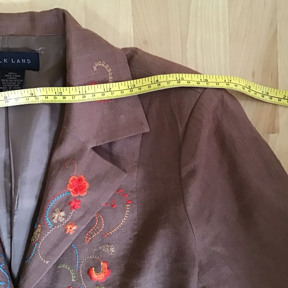 90s Unique Linen Jacket 🌸 - Picture 4 of 11